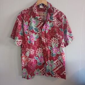Vintage Hilo Hattie Men's Hawaiian Print Shirt Size XL